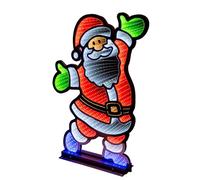 Star-Max Père Noël LED - Effet Infinity - Décoration de Noël pour l'intérieur - Éclairage des deux côtés - Avec fonction minuterie - Câble d'alimentation de 3 m et socle - 444 LED SMD - Hauteur : 60