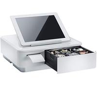 Star Micronics mPOP Imprimante de reçus et tiroir à monnaie avec support de tablette USB-C intégré Blanc