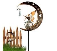 Star Moon Butterfly Fairy Solar Lights LED - Extérieur | Jardin Alimenté, Histoire Unique Lampes Décoratives, Décorations de Jardin en Métal Imperméables, Décorations