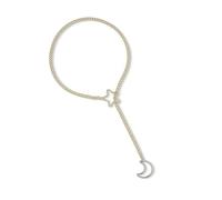 Star Moon Collier lariat cubain réglable pour les femmes Aimer Anneaux en forme de cœur Punk Rock Chaîne Accessoires de bijoux Quotidien Un Lariat réglable, taille unique, Comme décrit, Comme décrit
