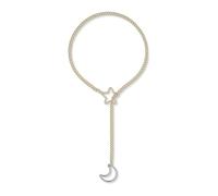 Star Moon Collier lariat cubain réglable pour les femmes Aimer Anneaux en forme de cœur Punk Rock Chaîne Accessoires de bijoux Quotidien Un Lariat réglable, taille unique, Comme décrit, Comme décrit