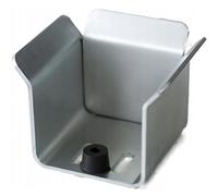 Star Motor Butée de portail en porte-à-faux avec bouchon en caoutchouc, profil 80 x 80 mm, acier galvanisé à chaud, point de rencontre robuste (80 x 80 cm)