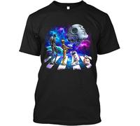 Star Movie War R2D2 C-3PO BB8 Walk in The Street T Shirt Gift Tee Manches Courtes(Large)