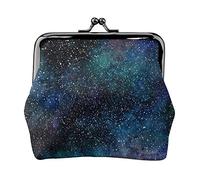 Star Night Sky Over Forest Porte-Monnaie en Cuir pour Femmes, Petite Pochette à la Monnaie avec Fermoir à Fermeture à glissière Kiss-Lock Fermoir Boucle Portefeuille pour Cadeau Fille