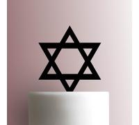 Star of David Décoration de gâteau en acrylique Violet 15,2 cm de large