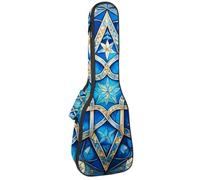 Star of David Étui rembourré pour ukulélé de concert de 58,4 cm Motif rétro vintage Étanche et durable, Multicolore 06, 25.9x9x3.1in/66x23x8cm, Organiseur de sac