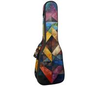 Star of David Étui rembourré pour ukulélé de concert de 58,4 cm Motif rétro vintage Étanche et durable, Multicolore 09, 25.9x9x3.1in/66x23x8cm, Organiseur de sac