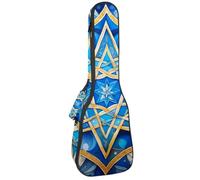 Star of David Étui rembourré pour ukulélé de concert de 58,4 cm Motif rétro vintage Étanche et durable, Multicolore 04, 25.9x9x3.1in/66x23x8cm, Organiseur de sac