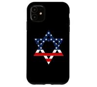 Star of David Jewish US Flag Half Jew Purim Love Israel Gift Coque pour iPhone 11