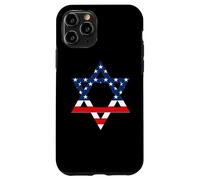 Star of David Jewish US Flag Half Jew Purim Love Israel Gift Coque pour iPhone 11 Pro