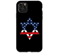 Star of David Jewish US Flag Half Jew Purim Love Israel Gift Coque pour iPhone 11 Pro Max