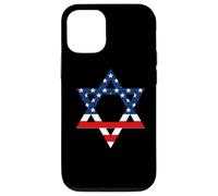 Star of David Jewish US Flag Half Jew Purim Love Israel Gift Coque pour iPhone 12/12 Pro