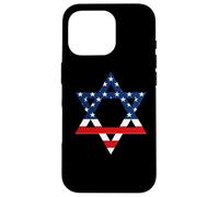 Star of David Jewish US Flag Half Jew Purim Love Israel Gift Coque pour iPhone 16 Pro