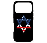 Star of David Jewish US Flag Half Jew Purim Love Israel Gift Coque pour iPhone 17 Pro