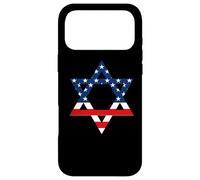 Star of David Jewish US Flag Half Jew Purim Love Israel Gift Coque pour iPhone 17 Pro Max