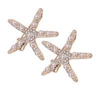 Star of Sea Burnpin Pince élégante, accessoire mignon | Ensemble de 2 bars inspirés de l'océan, design raffiné et brillant pour coiffures bohèmes, mariages, fêtes et vacances