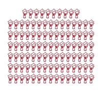 Star Paper Clips 100Pcs | Cute Metal Binder Clips for Documents/Certificates/Tickets | Small Document Clips with Strong Grip, Reusable Office Supplies (Rouge)