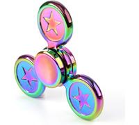 Star Pattern Fidget Spinner Jouet Réducteur de stress Anti-Anxiété pour enfants et adultes, 4 minutes de rotation, Petit