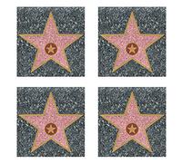 Star Peel-N-Place Party Accessory (1 count) (1/Sh) 4 pièces multicolore