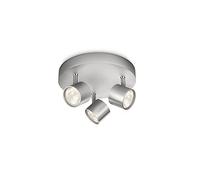 Philips Plafonnier LED Star – 3 lampes inclinables, aluminium