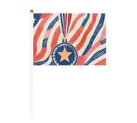 Star Print Bâton de drapeau portable pour décoration d'événements, utilisation polyvalente, activités de groupe