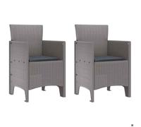 STAR SALE® Chaise de jardin (2 pcs) - ANTI-UV - Gris clair 53x49x85 cm Polypropylène T361