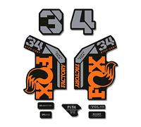 STAR SAM Autocollants compatibles avec fourche de vélo Fox 34 Factory Step Cast 2022 Orange 1 cm