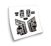 STAR SAM Autocollants compatibles avec fourche de vélo Fox 34 Performance Elite 2021 Argent métallisé 1 cm