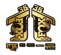 STAR SAM Autocollants compatibles avec fourche de vélo Fox 36 Rhythm 2021 Chrome or 1 cm