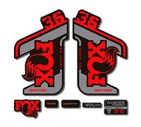 STAR SAM Autocollants compatibles avec fourche de vélo Fox 36 Rhythm 2021 Rouge 1 cm