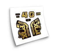 STAR SAM Autocollants compatibles avec fourche de vélo Fox 40 Heritage Collection 2021 Or métallisé 1 cm