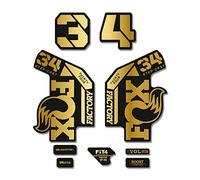 STAR SAM Autocollants compatibles avec fourche vélo Fox 34 Factory Step Cast 2022 Chrome or 1 CMT