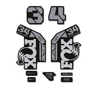 STAR SAM Autocollants compatibles avec fourche vélo Fox 34 Factory Step Cast 2022 Gris 1 cm