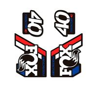 STAR SAM Autocollants compatibles avec fourche vélo Fox 40 Factory 2019 Rouge/bleu/blanc 1 cm