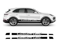 STAR SAM Autocollants en vinyle pour voiture Bandes latérales compatibles avec Porsche Cayenne/Macan Noir mat