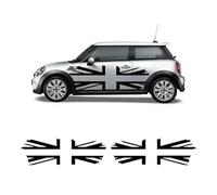 STAR SAM Autocollants latéraux de voiture compatibles avec Mini Cooper - Autocollants de voiture extérieur drapeaux (grand, noir 070)