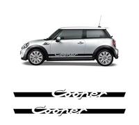 STAR SAM Autocollants pour voiture avec bandes latérales compatibles avec Mini Cooper - Autocollants voiture extérieur double. (Bande lisse, Anthracite 100)