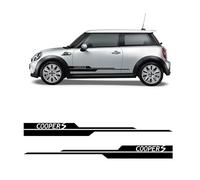 STAR SAM Autocollants pour voiture avec bandes latérales compatibles avec Mini Cooper - Double ligne S, rouge 031