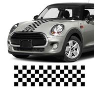 STAR SAM Autocollants pour voiture capot compatibles avec Mini Cooper - Bandes extérieures de voiture - Banière, noir 070