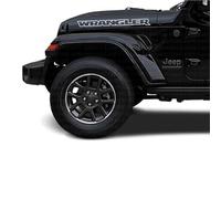 STAR SAM Stickers 4x4 pour voiture latérale compatibles avec Jeep Wrangler - Autocollants voiture extérieur sahara, overland, war machine et contour. (Wrangler contour, gris 074)