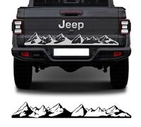 STAR SAM Stickers 4x4 pour voiture latéraux et arrière compatibles avec Jeep Gladiator - Autocollants voiture extérieur montagnes (escarpés, argent 090)