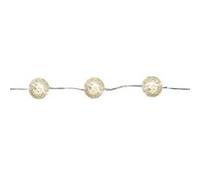 star santa guirlande lumineuse led marble balls câble transparent, 15 led blanches chaudes minuteur, longueur : 1,4 m, fonctionn Incolore G