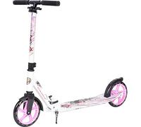 STAR SCOOTER Trottinette Enfant et Adulte 2 Roues pour garçons et Filles de 7-10 Ans | Patinette Enfant Pliable 205mm avec marchepied XXL et Roues Grande | Blanc & Lilas