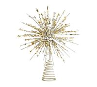 Star Shape Design Christmas Tree Topper, Lighted Tree Topper, LED Star Tree Topper, Decorative Star Trees Decoration 24x30cm for Holiday Trees, Display, Decoration, Gold, Silver Color