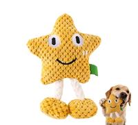 Star Shaped Plush Dog Toy - Interactive Puppy Squeaker Chew, Teeth Grinding Toy | Soft Durable Pet Play Accessory Design, Fun Engaging Entertainment Solution For Small Medium Large Dogs Indoor Outdoor
