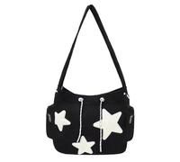 Star Shoulder Bag, Star Pattern Messenger Hobo Tote Bag, Large Capacity Cross Body Shoulder Purse, Lightweight Portable Fashion Handbag for Girls Daily Use Travel School Casual Carry, 14.96 Inches
