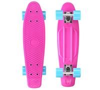 STAR SKATEBOARDS Vintage Cruiser Skate Board | Planche à Roulette 60mm Mini Retro | Berry & Bleu