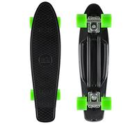 STAR SKATEBOARDS Vintage Cruiser Skate Board | Planche à Roulette 60mm Mini Retro | Noir & Vert