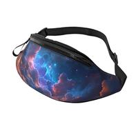Star Sky Sac à bandoulière imprimé tendance bleu foncé cosmos sac banane unisexe nuage bleu taille réglable sac banane touristes - Sac léger et résistant au vol pour visiter les visites touristiques