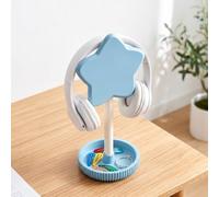 Star Support pour casque de jeu imprimé 3D pour tous les écouteurs, support pour écouteurs, support de rangement pour bijoux, bleu